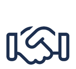 Icon graphic of shaking hands