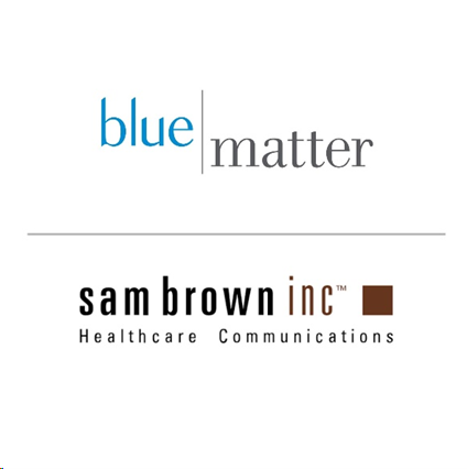 Logos for Blue Matter and Sam Brown Inc.